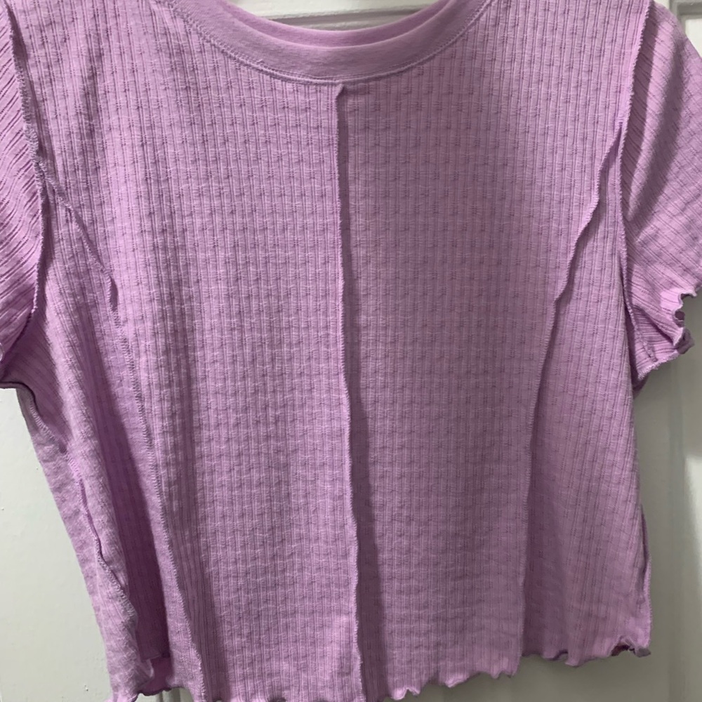 Women's Ribbed Pink Top